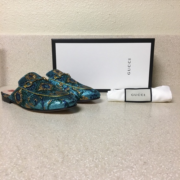Blue gucci mules Clearance